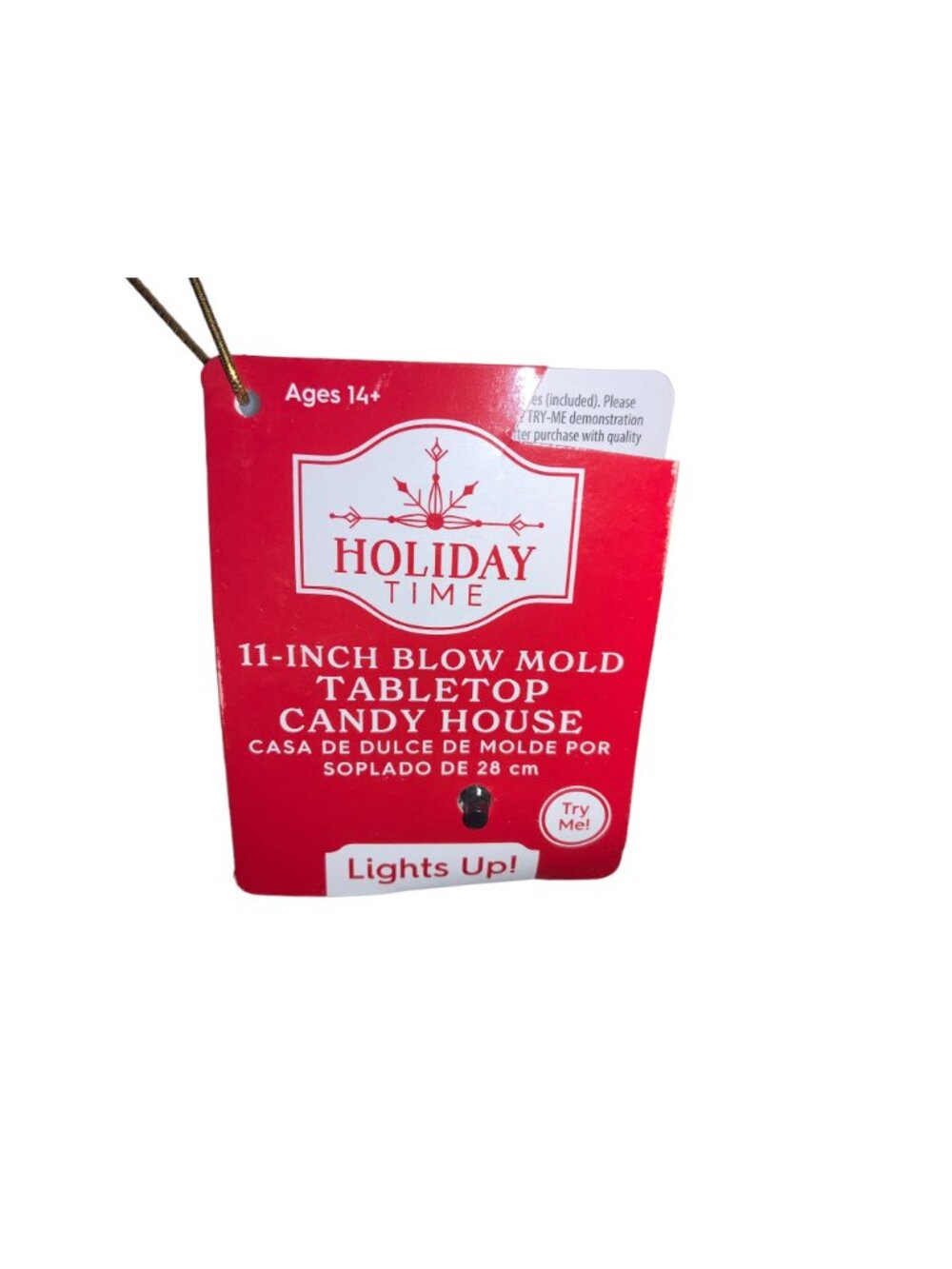 Holiday Time Lighted Gingerbread House Table Top Blow Mold Christmas Decor - Picture 10 of 12